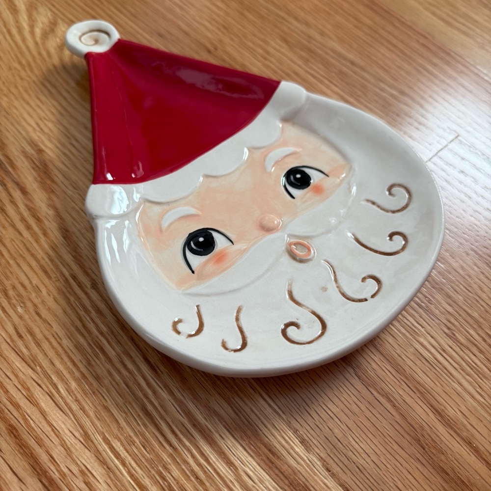 Festive Santa Claus Ceramic Spoon Rest - Picture 3 of 5